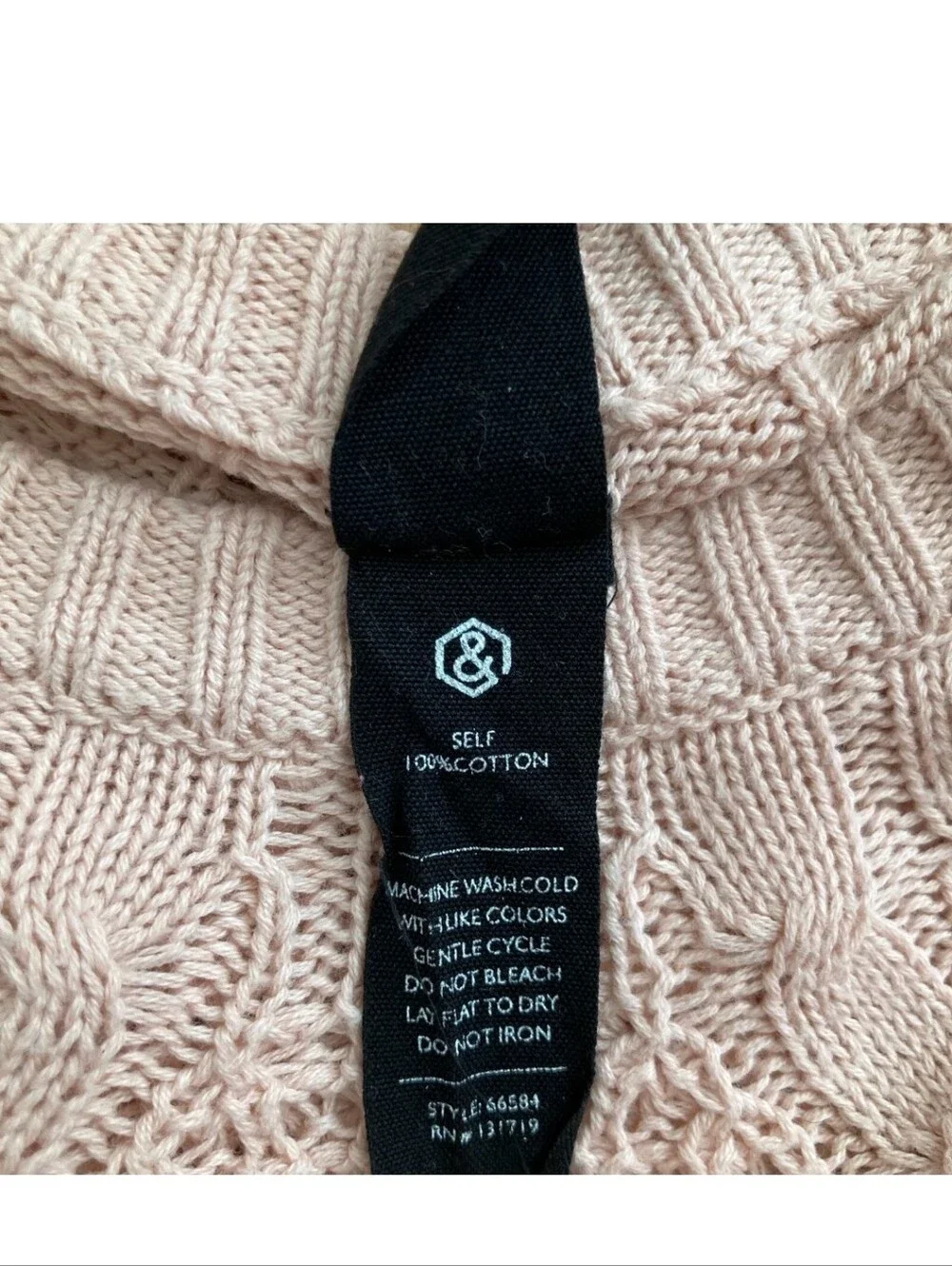 Agnes & Dora Pink Cable Knit Tunic Sweater Empire Loose Babydoll Pastel Small